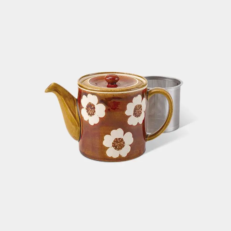 Pansy Small Japanese Tea Pot – Delicate Floral Hasami Yaki By Saikai Toki 1