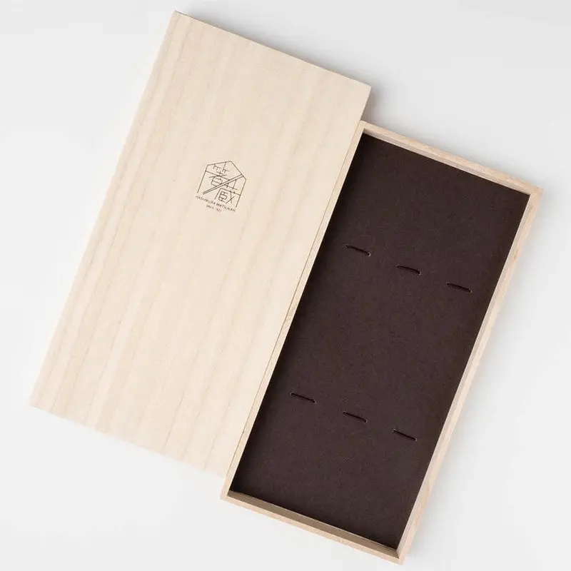 Paulownia Wood Gift Box For Three Sets Of Wakasa Lacquered Chopsticks – Matsukan 1