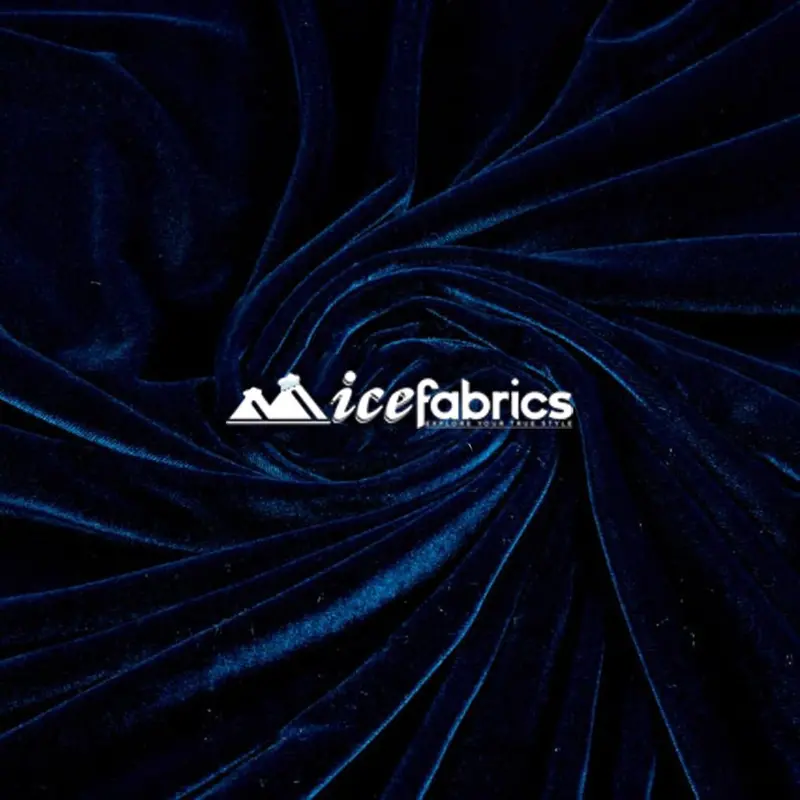 Peacock Blue Stretch Velvet Upholstery Fabric – 20-Yard Bulk Roll 1