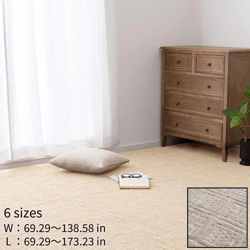 Pikushisu Flat-Woven Accent Rug – Textured Tatami-Style Carpet By Hagihara 1