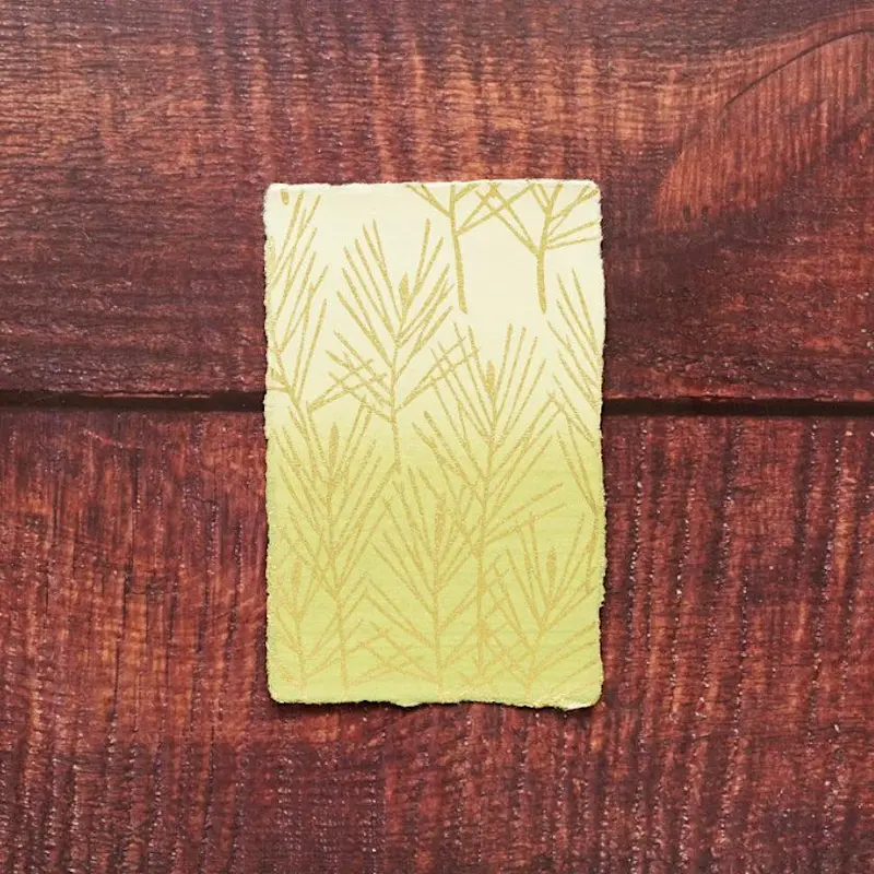 Pine Tree Postcards – Sage Green Pack (3 Cards) | Karagen X Karakami 1