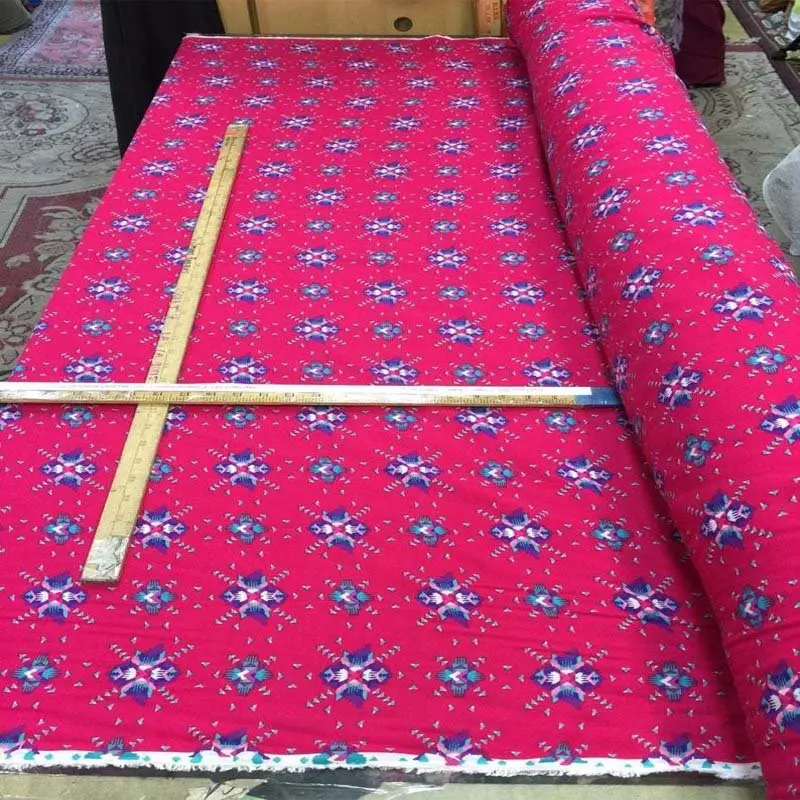 Pink And Purple Native-Inspired Rayon Challis Fabric – Soft, Flowy, And Lightweight 1