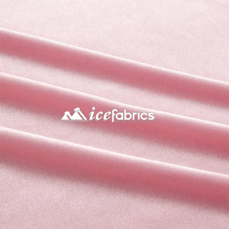 Pink Stretch Velvet Fabric With Spandex Content 1