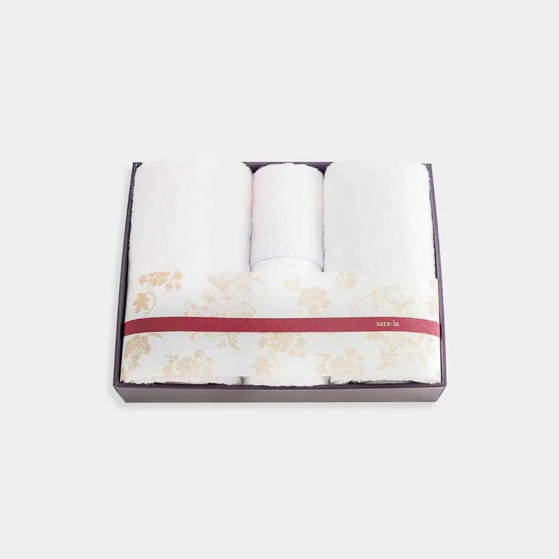 Pink & White Irodori Towel Set – 2 Bath + 2 Face Towels | Premium Imabari Cotton 1