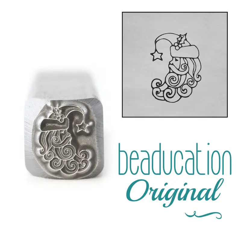 Playful Santa Stamp (Facing Left) – 8.3Mm Animated Holiday Design By Beaducation 1