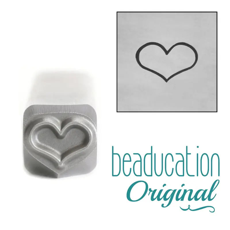 Plump Heart Metal Stamp, 8Mm – Beaducation Original 1