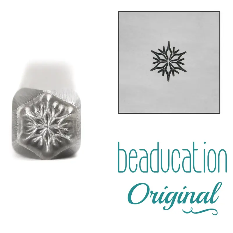Pointed Geometric Snowflake Metal Stamp – 4.5Mm Sharp & Symmetrical Die 1