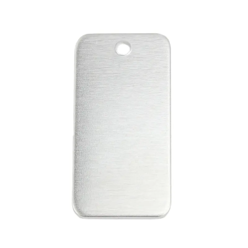 Pre-Drilled Aluminum Rectangle Blank — 2" X 1", 14-Gauge, 5-Pack 1