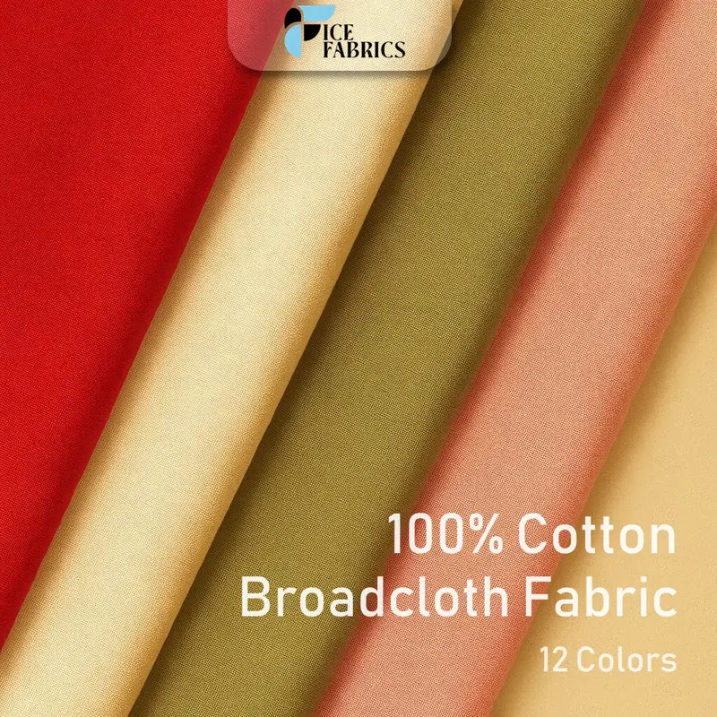 Premium 100% Cotton Broadcloth Fabric For Sewing And Crafting 1