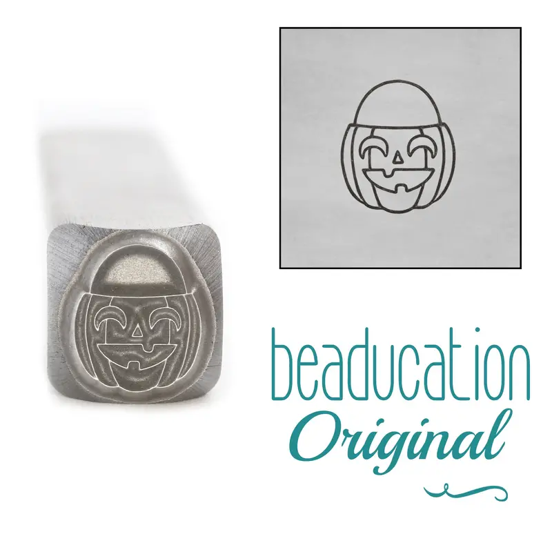 Pumpkin Candy Bucket Metal Stamp – 8Mm Festive Fall Jewelry Tool By Beaducation 1