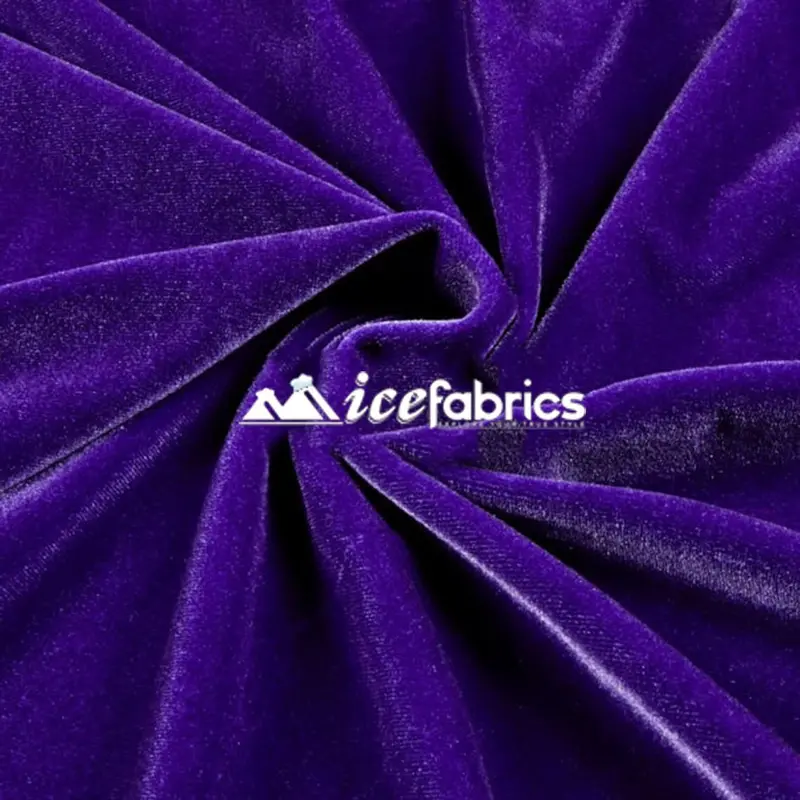 Purple Stretch Velvet Upholstery Fabric – Commercial 20-Yard Roll 1