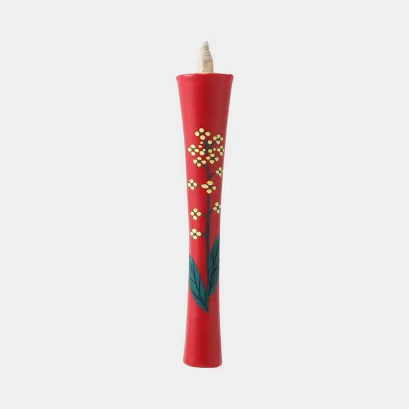 Rape Blossom Candle – 15 Momme Anchor-Shaped Japanese Candle With Stand | Nakamura Candle 1