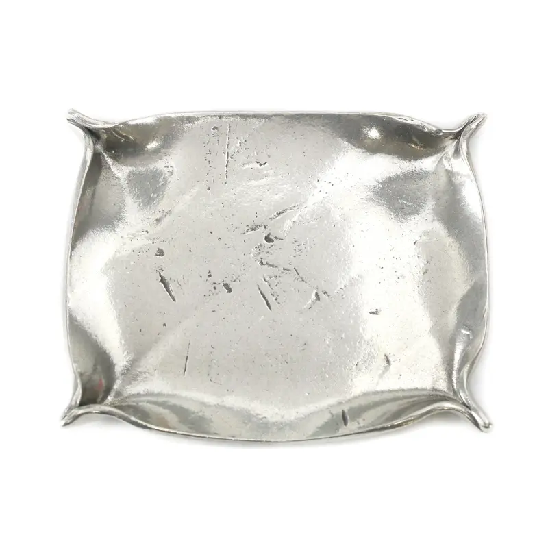 Rectangular Pewter Trinket Tray Blank — Stamping & Keepsake Ready 1