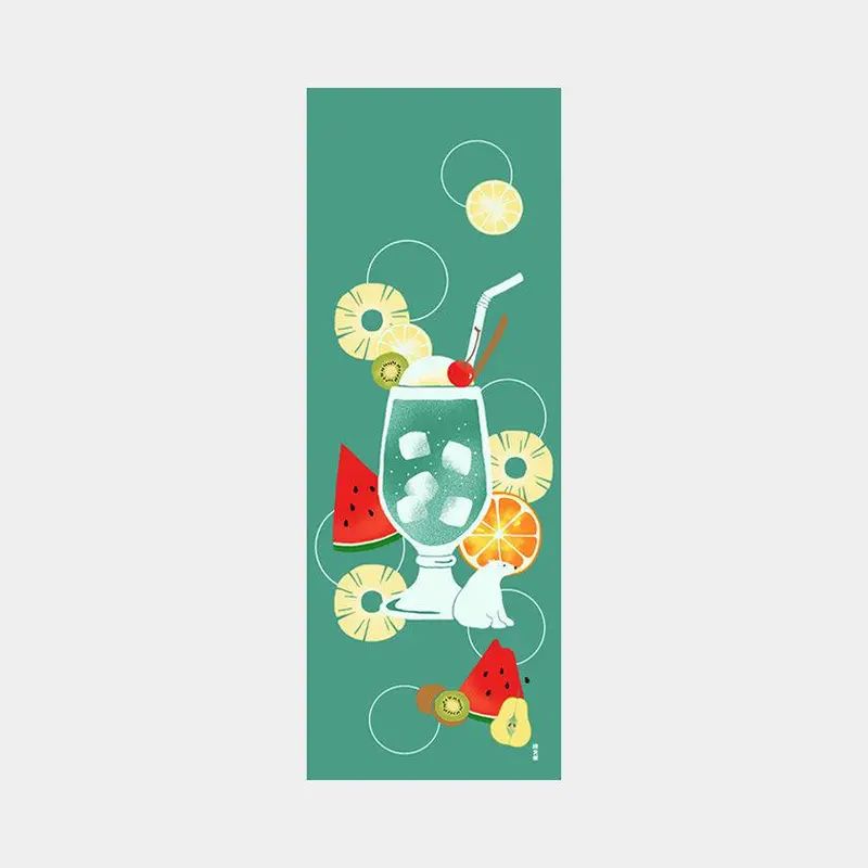 Refreshing Cream Soda Tenugui Towel | Yokohama Shibori Dyeing | Hamamonyo 1
