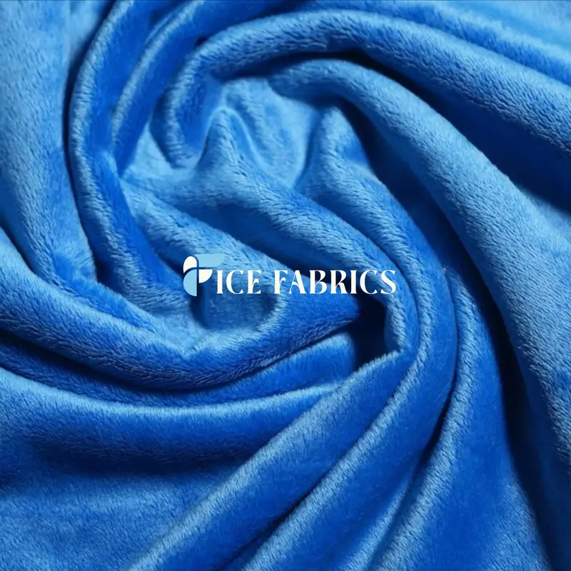 Regal Royal Blue Minky Fabric With Faux Fur Surface | Nivarasoft 1