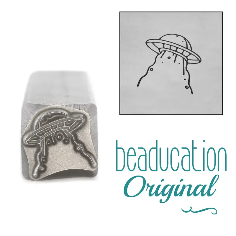 Retro Spaceship Metal Stamp – 11.2Mm Sci-Fi Jewelry Design Die By Beaducation 1