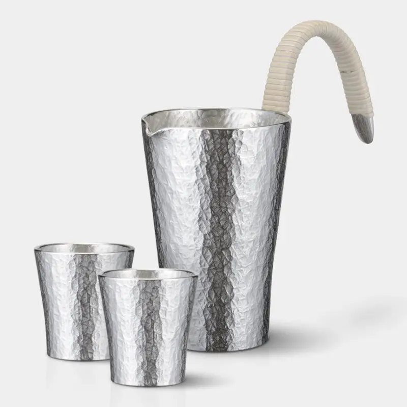 Rikka-Collection Pewter Sake Set – Osaka Naniwa Craft 1