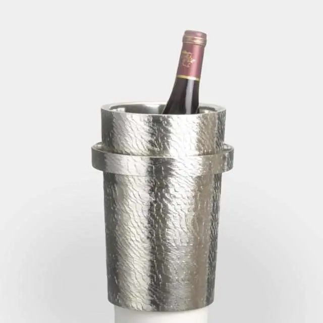 Rippled Wine Cooler Pitcher – Osaka Naniwa Pewterware 1