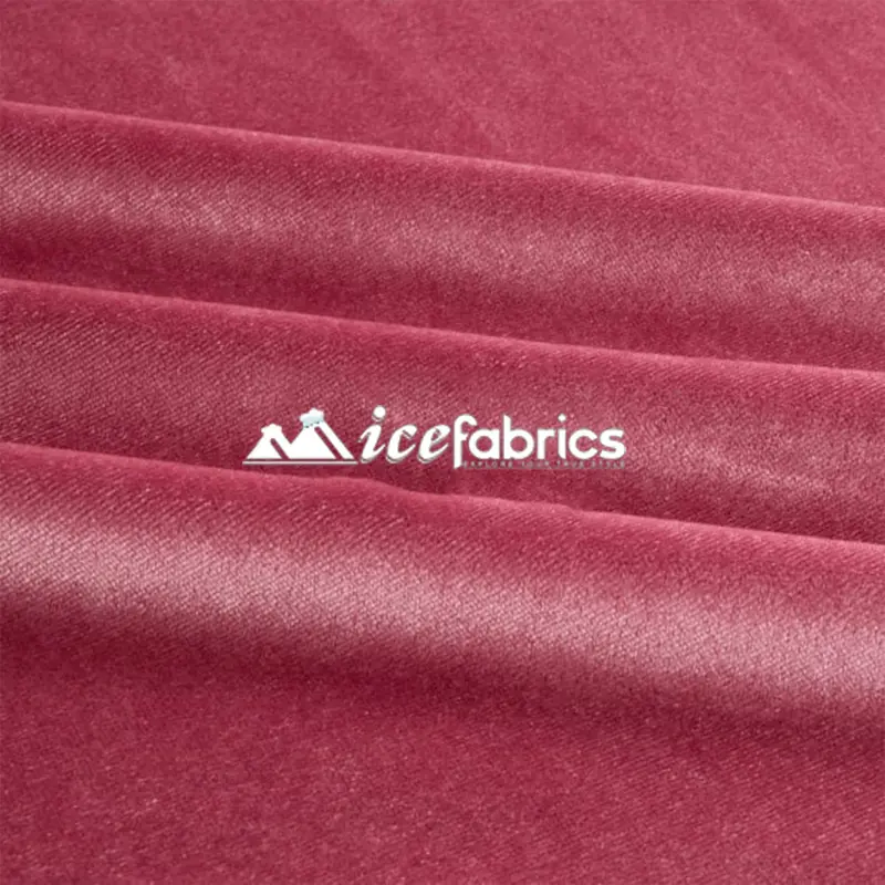 Romantic Mauve 4-Way Stretch Velvet Fabric – Soft Poly-Spandex Gradient Hue 1
