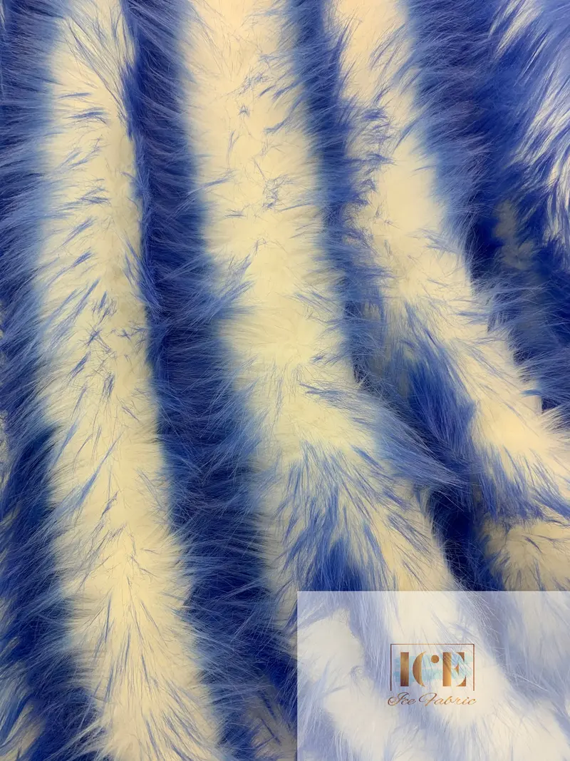 Royal Blue Canadian Candy Shaggy Faux Fur Fabric – Dense & Lustrous 1