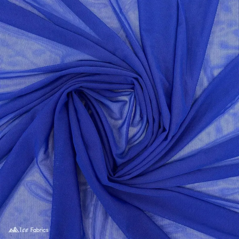 Royal Blue Power Mesh Fabric | Breathable Nylon-Spandex Knit 1