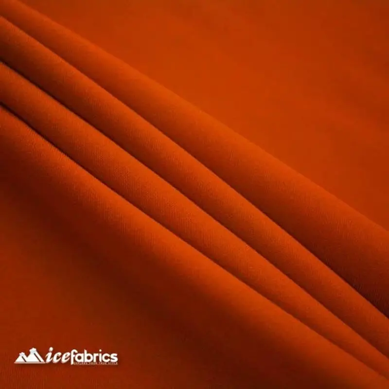 Rust Solid Polyester Poplin Fabric – 60" Wide 1