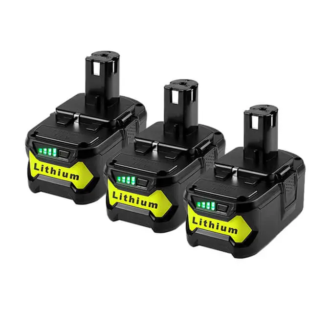 Ryobi P107/P108 18V Replacement Battery Pack – 6.0Ah Li-Ion (3-Pack) 1