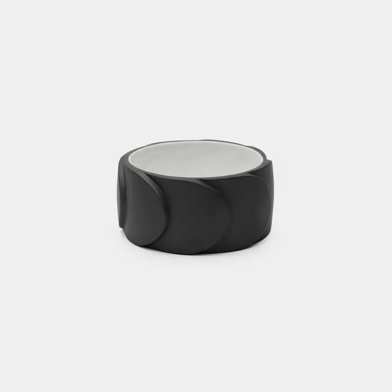 Saskia Diez Drake Cuff Bracelet No. 2 In Black Matte Finish – Contemporary Japanese Arita-Yaki Accessory 1