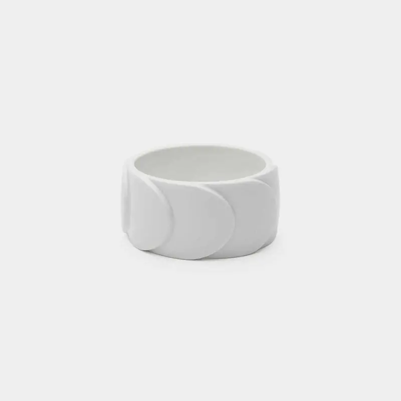 Saskia Diez Drake Cuff Bracelet No. 2 In Crisp White | Contemporary Pairing 1