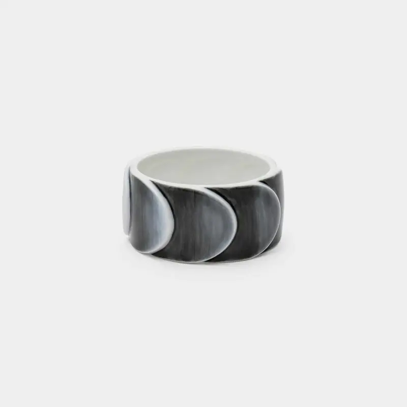 Saskia Diez Drake Cuff Bracelet No. 2 With Damier Gradient Finish – Handcrafted Arita Ware Jewelry 1