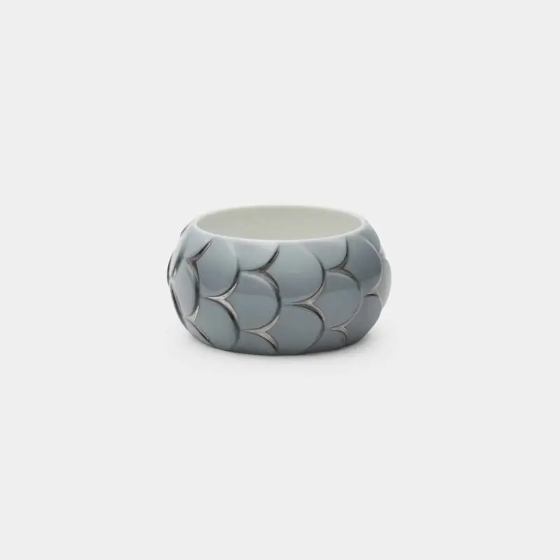 Saskia Diez Drake Cuff No. 1 In Cool Gray Silver Tone | Modern Metallic Accent 1