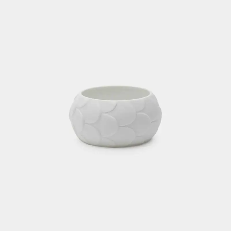 Saskia Diez Drake Cuff No. 1 — Soft White Matte Finish | Modern Accessory 1