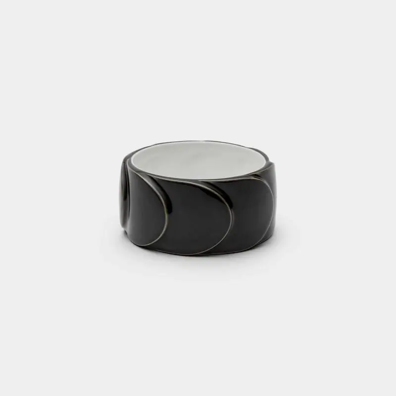 Saskia Diez Drake Cuff No. 2 In Polished Black | Minimalist Jewelry Essential 1