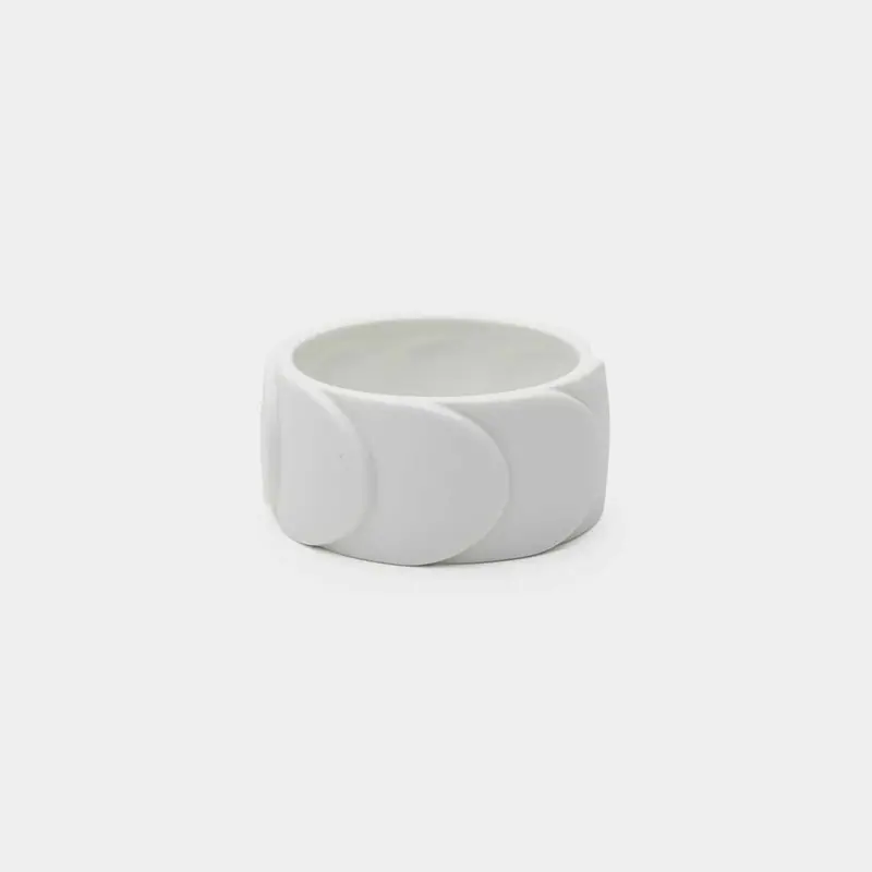 Saskia Diez Drake Cuff No. 2 — Subtle White Matte Finish | Refined Accessory 1