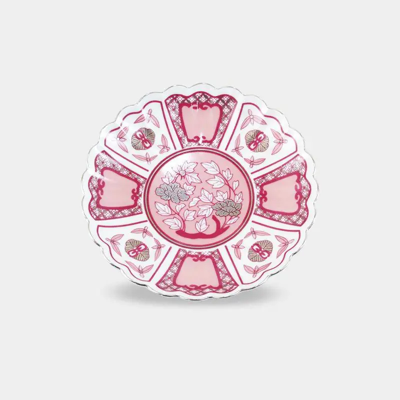 Satsuki 15Cm Ceramic Plate – Hayashikuro Kiln, Classic Imari-Arita Ware (Crimson) 1