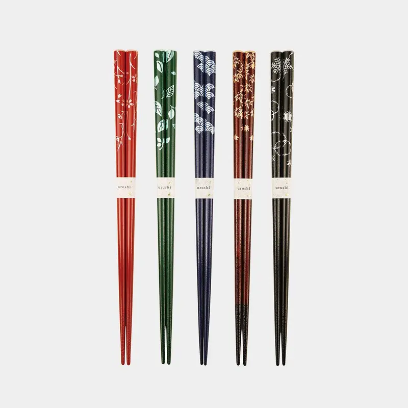 Seasonal Colors Lacquered Chopsticks – Noto Hiba Wood By Hashimoto Kousaku Shikki 1