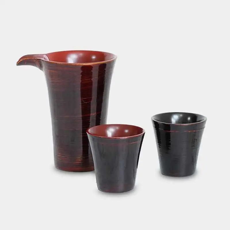 Sensuji Red Uchi Sake Set – Bottle & Two Cups | Yakumo | Pre-Order (Early October) 1
