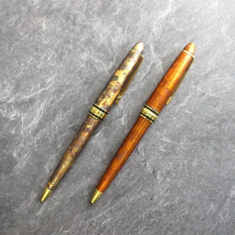 Shikisai Ballpoint Pen – Kanazawa Gold Leaf Decorated Writing Instrument By Hakuichi 1