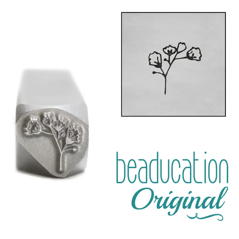 Single Baby’S Breath Bloom Metal Stamp, 7Mm – Beaducation Original 1