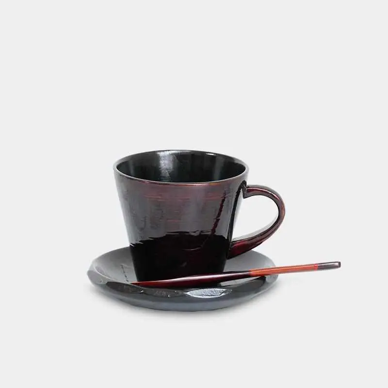 Single Coffee Cup – Black Uchi Lacquer Finish | Yakumo 1
