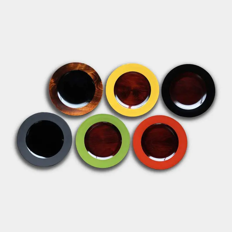 Six-Color Lacquered Serving Dish – Kagawa Craft (21Cm & 24Cm Options) 1