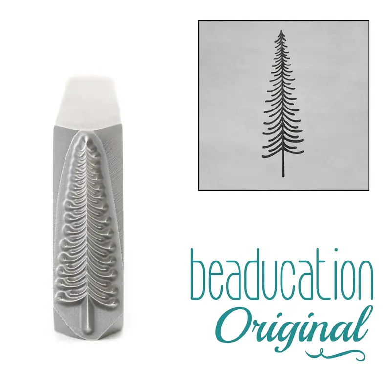 Slender Tall Tree Metal Stamp, 17Mm – Beaducation Original 1