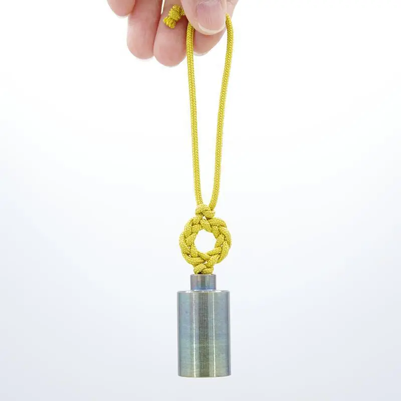 Small Chibi Buddhist Bell In Yellow With Aioi Knot Pattern – Linne & Orin Collection 1