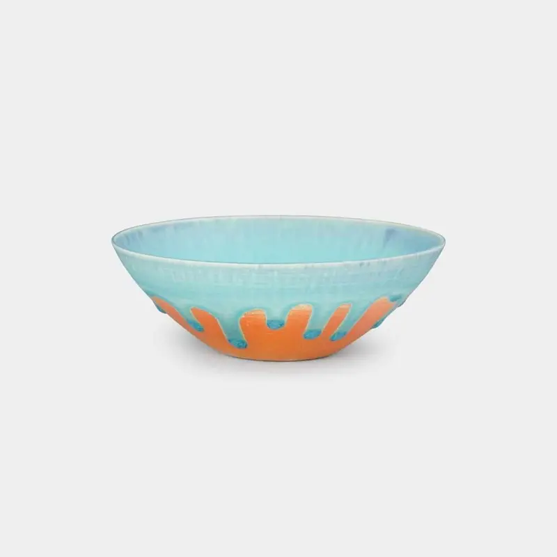 Small Hibiki Aosai Bowl – Premium Kyoto Kiyomizu Ceramic By Dainichi 1