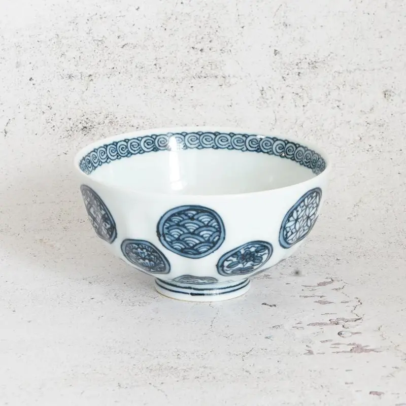 Small-Sized Mikawachi Ware Rice Bowl – Maru-Mon Design By Hiradoshouzan 1