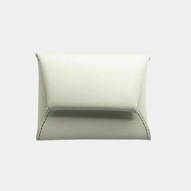 Snow-White Oversized Coin Purse | Satori Premium Full-Grain Leather 1