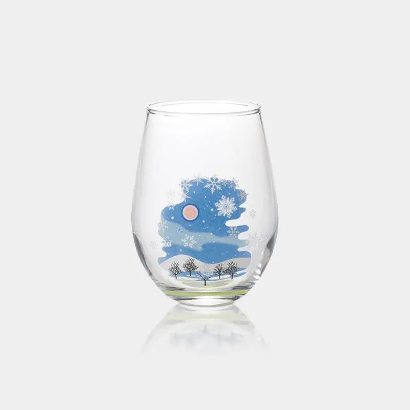 Snowflake Moonlight Glass Cup | Reactive Hue-Changing Design | Marumo Takagi 1