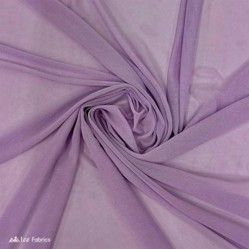 Soft Lavender Power Mesh Fabric – Delicate Hue & Responsive Stretch 1