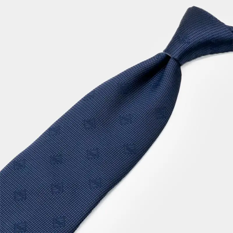 Soft Light Indigo Silk Tie Featuring Original Logo | Shakunone Premium Collection (Gift-Ready) 1