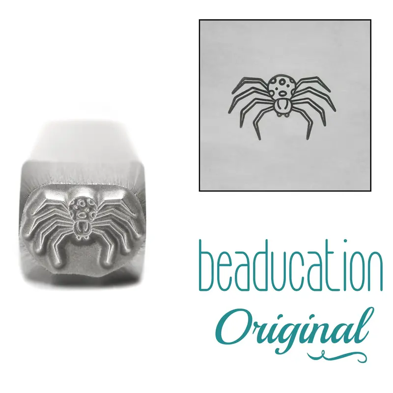 Spider Metal Stamp – 8Mm Detailed Arachnid Texture Die 1